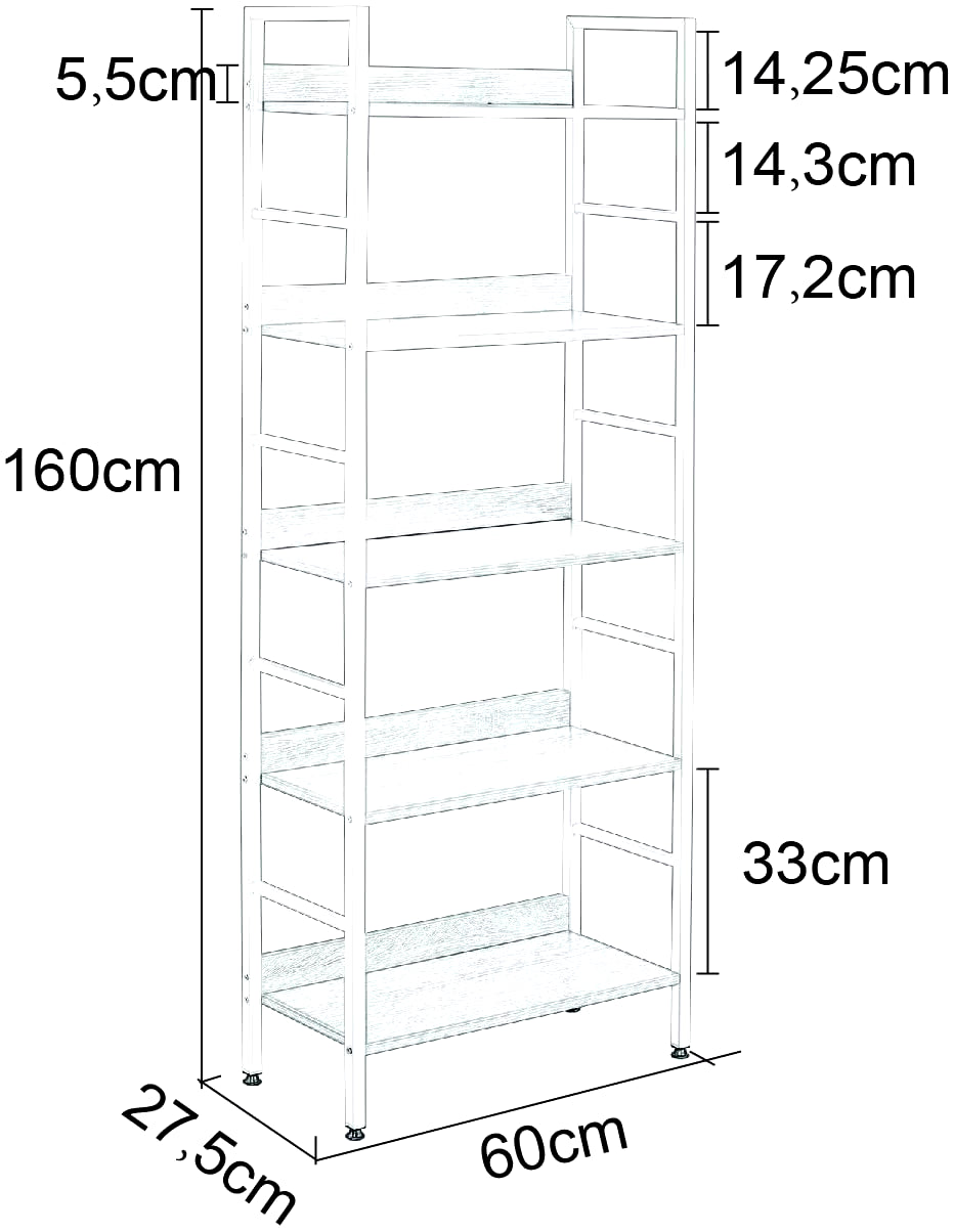 5-Tier Wooden Bookcase Upright Shelving Unit Bookshelf Shoe Rack Bathroom Cupboard Flower Stairs Storage Organizer Display