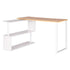 1PC Computer Office Desk Wood L-Shaped Corner Desk with Shelves Foldable Workstation PC Gaming Study Writing Desk Home