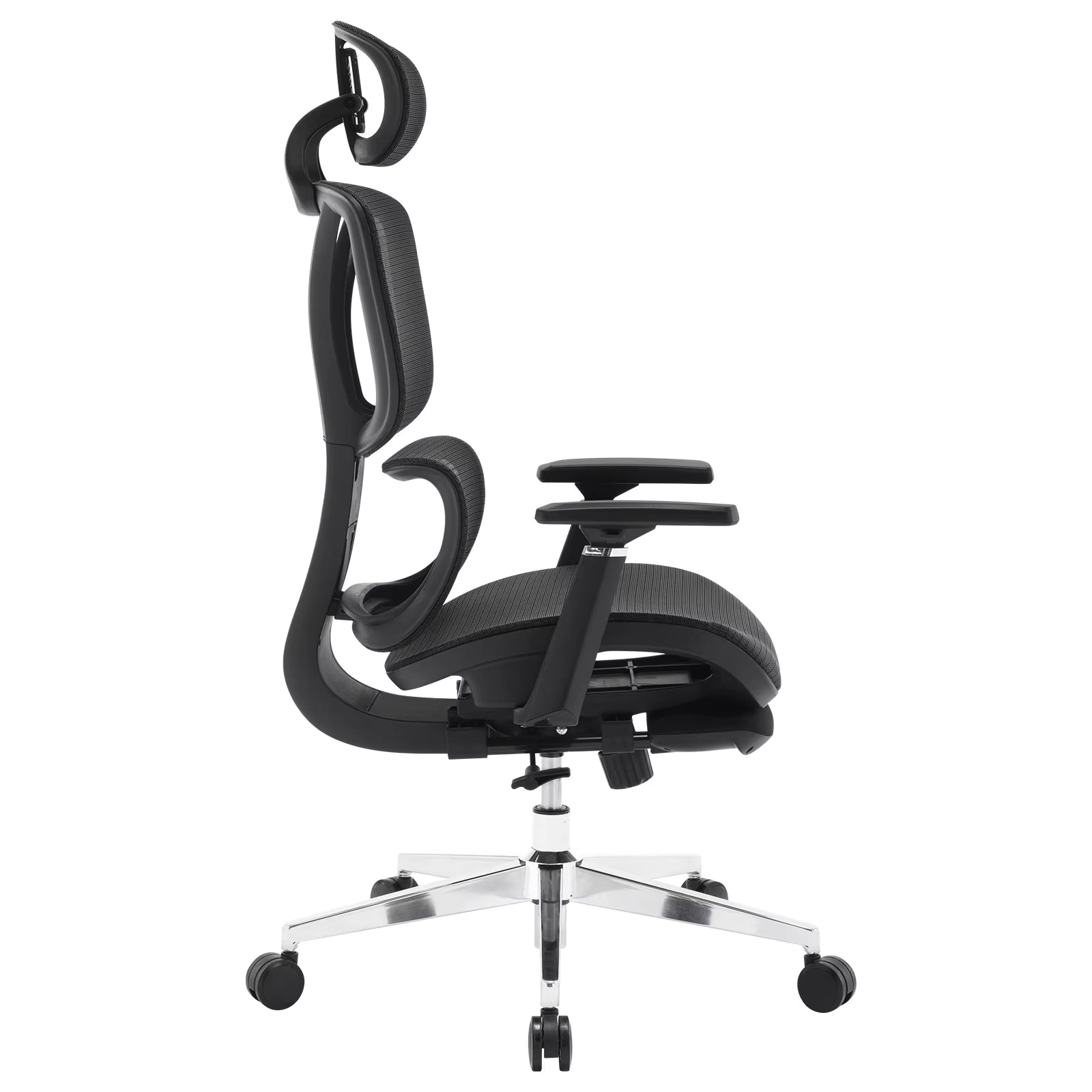 Ergonomic Swivel Office Chair Height Adjustable Headrest Lumbar Support 3D Armrests Retractable Footrest Rocker Function