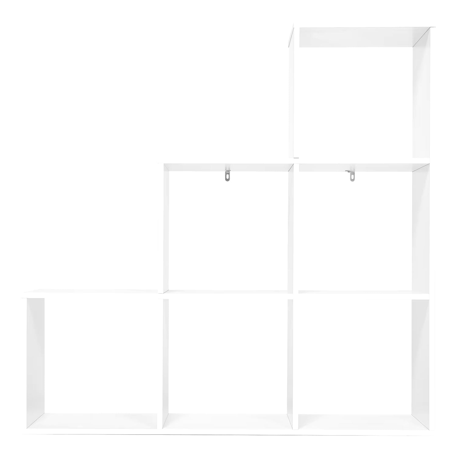 White Bookshelf Bookcase with 6 Compartments Cabinet for Toys Book Display Storage Organizer Living Room Bedroom