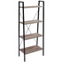 60*35*148Cm 4-Tier Ladder Bookshelf Shelving Unit Wood Bookcase Frame for Living Room Bedroom Kitchen Dining Room Storage