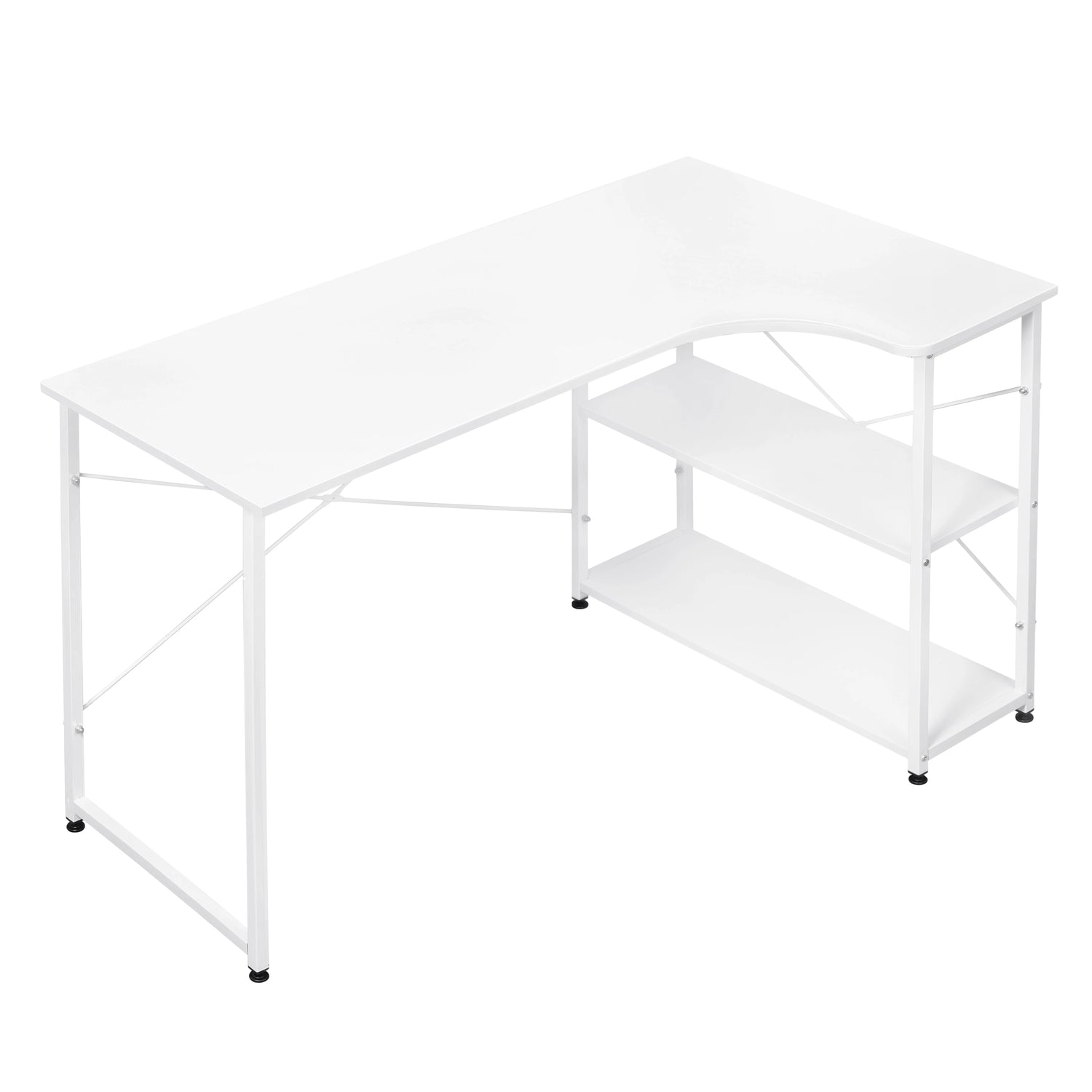 1PC Computer Table L-Shaped Office Desk Workstation Study Writing Desk PC Laptop Table Workstation Dining Gaming Table