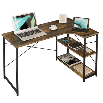 1PC Computer Table L-Shaped Office Desk Workstation Study Writing Desk PC Laptop Table Workstation Dining Gaming Table