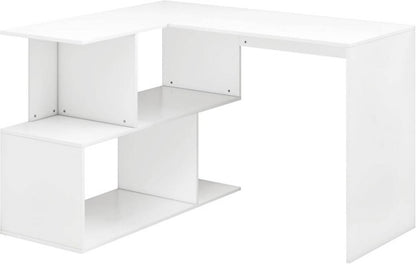 L-Shaped Desk with Shelves