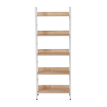 5-Tier Wooden Bookcase Upright Shelving Unit Bookshelf Shoe Rack Bathroom Cupboard Flower Stairs Storage Organizer Display