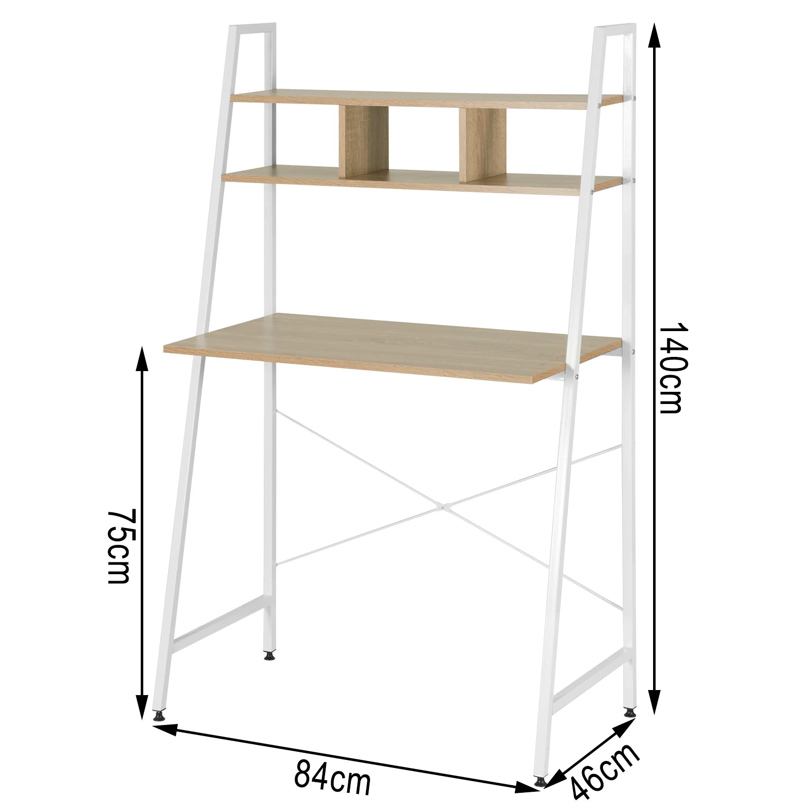 1PC 84X46X140Cm Computer Office Desk PC Table Gaming Table Wood Steel Work Table with Shelf Office Furniture